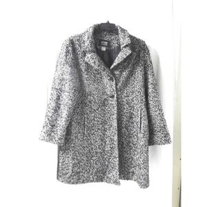 Levine Classics Women's XL Black and White Tweed Wool‎ Jacket